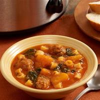 Slow Cooker Butternut Squash Soup with Sausage_image