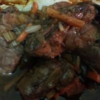 Lamb Shanks Braised In Red Wine with Herbes De Provence_image