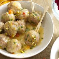 Pistachio-Turkey Meatballs in Orange Sauce_image