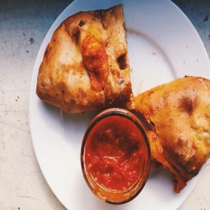 Cheese and Chicken Stromboli image