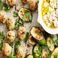 Chicken-Zucchini Meatballs With Feta image