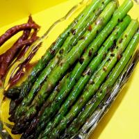 Spicy Fried Asparagus Stalks image