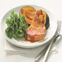 Glazed Pork Chops with Squash image