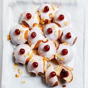 Sticky cherry bakewell buns_image