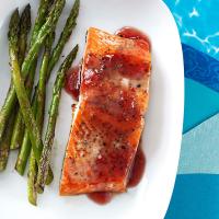 Salmon with Tangy Raspberry Sauce image