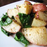 Roasted Potatoes with Greens image