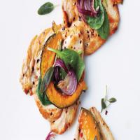 Chicken Paillards with Squash and Spinach image
