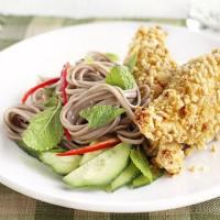 Nutty chicken with noodle salad image