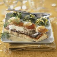 White Fish with Crisp Skin and Seafood_image