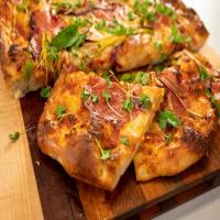 Spring Onion and Salami Sheet-Pan Pizza image