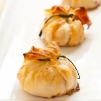 Creamy herb shrimp stuffed mushroom purses_image