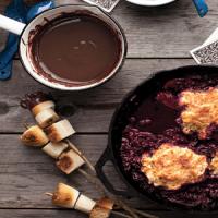 Toasted Marshmallow, Charred Bread, and Banana Sticks with Chocolate Fondue_image
