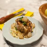Pork Chops with Pineapple Gravy and Mexican Couscous image