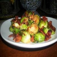 Pan Roasted Bacon & Garlic Brussel Sprouts_image