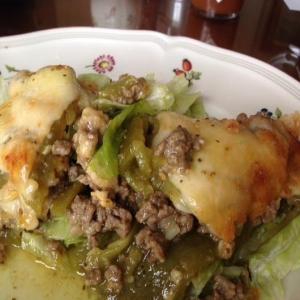 Green Chilies and Beef Bake Over Greens_image