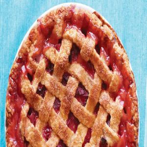 Rhubarb-Strawberry Lattice Pie_image