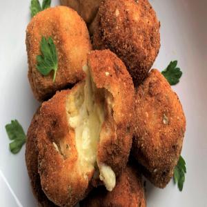 Croquettes With Plantain, Pumpkin Seed, Mozzarella And Pancetta Recipe by Tasty image