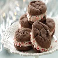 Peppermint-Chocolate Cake Mix Sandwich Cookies image