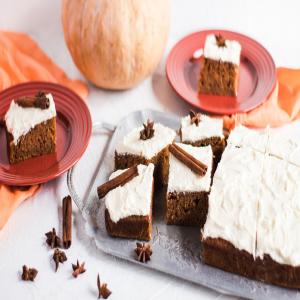Pumpkin Sheet Cake W/ Cream Cheese Frosting image