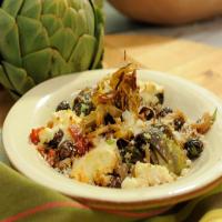 Baked Artichokes with Olives and Ricotta Cheese_image
