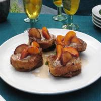 Pain Perdue with Fresh Peaches and Vanilla Butter image
