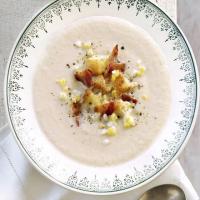 Cream of cauliflower soup with sprinkles image