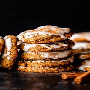 Iced Gingerbread Oatmeal Cookies - Sally's Baking Addiction_image