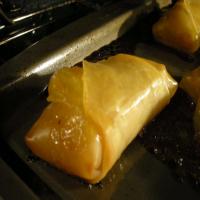 Brie Cheese & Apricot Preserve Egg Roll Dessert image
