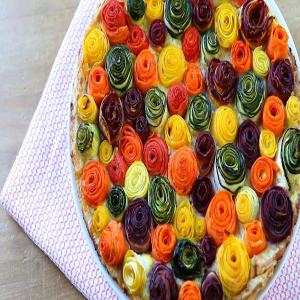 Zucchini and carrots roses tart_image
