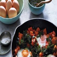 Squash Hash with Kale and Baked Eggs image