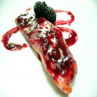Grilled Salmon With Blackberry-Cabernet Coulis_image