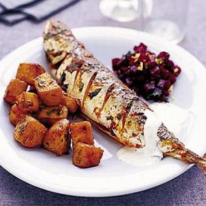 Mackerel with curry spices image