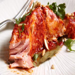 Baked Salmon with Guajillo Sauce_image