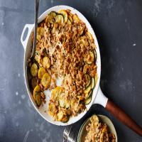 Summer Squash Gratin With Pickled Rye Bread Crumbs_image