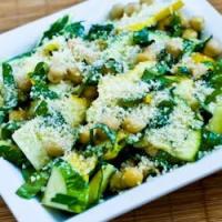 Marinated Summer Squash and Chickpea Salad with Lemon, Herbs, and Parmesan_image