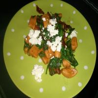 Sweet Potato Gnocchi With Goats Cheese and Wilted Salad image