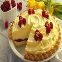 Raspberry Lemon Cream Pie image