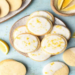 Lemon Shortbread Cookies with Lemon Icing_image