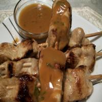 Chicken Skewers With Spicy Peanut Sauce image