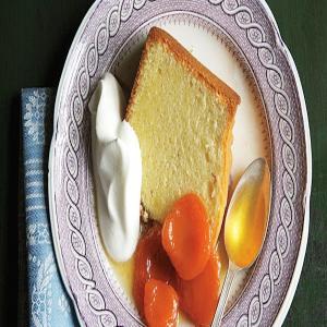 Pound Cake with Grand Marnier–Poached Apricots_image