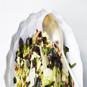 Raw Swiss Chard, Cabbage, and Brussels Sprout Salad_image