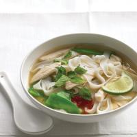 Asian Noodle Soup with Chicken and Snow Peas image