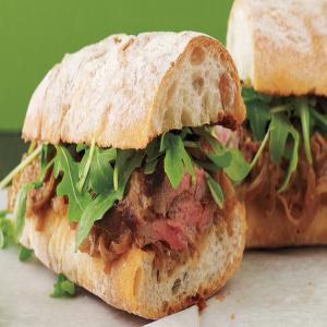 Steak Sandwiches with Creamy Shallots image