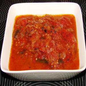 Grilled Tomato Sauce on Barbecue_image