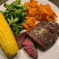 Kickin' London Broil with Bleu Cheese Butter_image