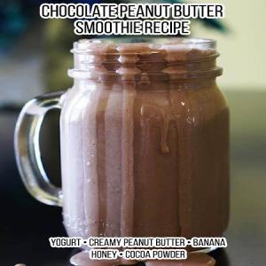 Peanut Butter Banana Chocolate Smoothie_image