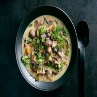 Pressure Cooker Mushroom and Wild Rice Soup image