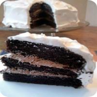 Chocolate Bliss Cake with Fluffy 7-Minute Frosting Recipe - (4.4/5)_image