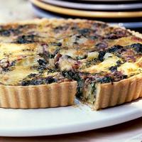 Fresh spinach & anchovy tart image