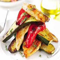 Chicken breasts roasted with peppers and courgettes recipe_image